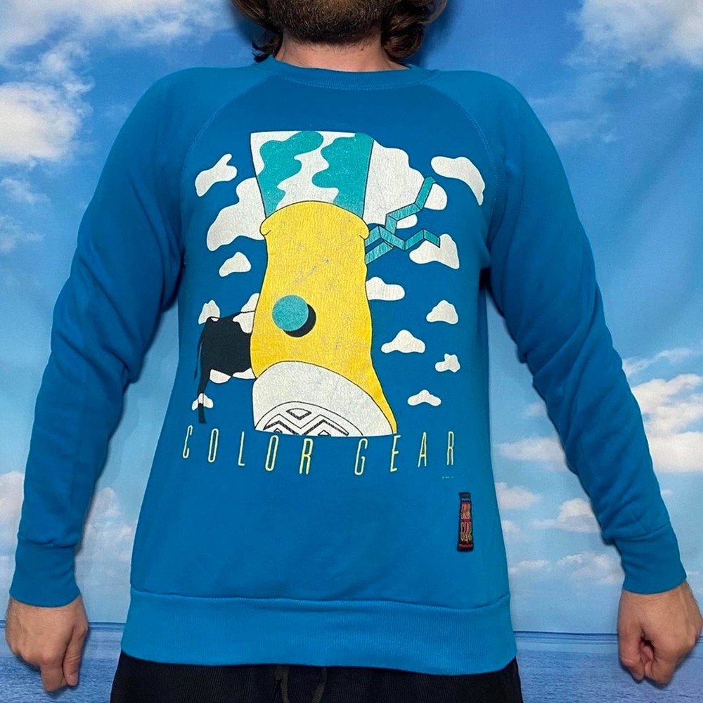 Vintage 90s color gear crewneck